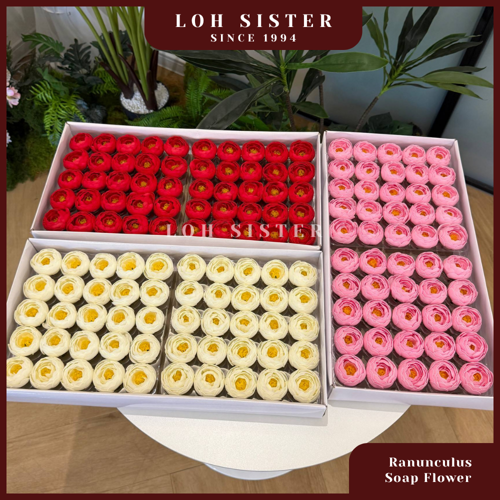 LohSister AAA Ranunculus Soap Flower Soapbud