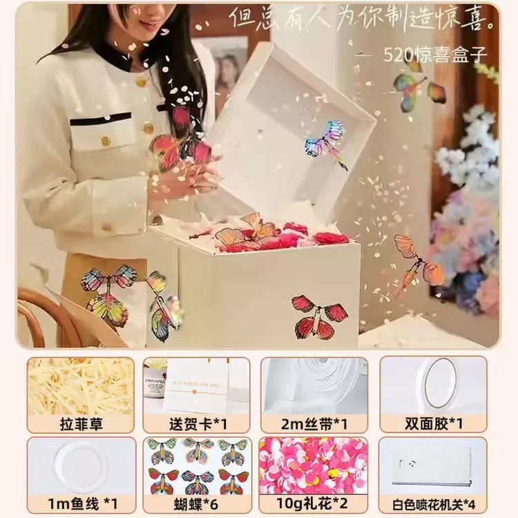 Lohsister Ready Stock Flying Butterfly 2 Layer Surprise Box