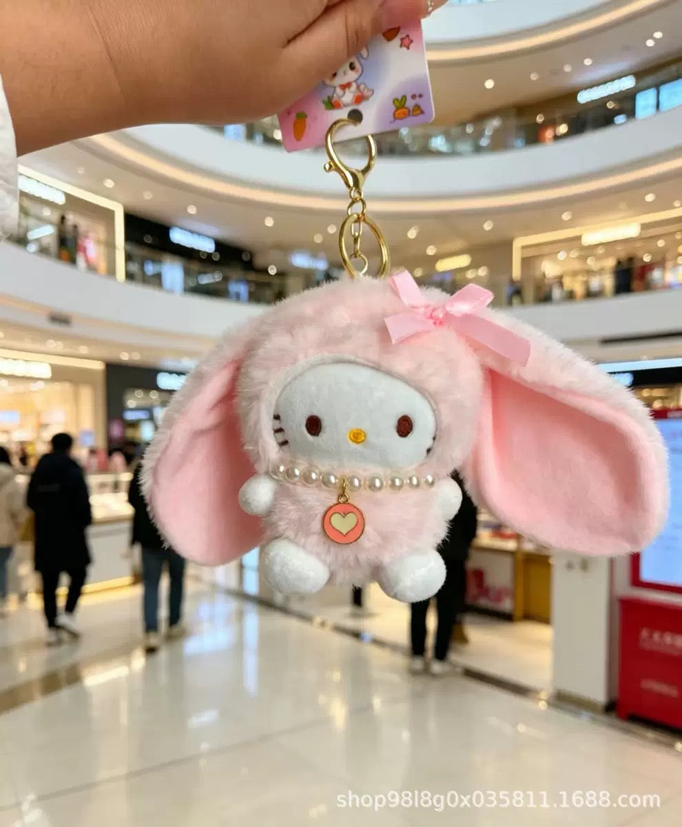 Lohsister Hello Kitty Bunny Ear Plush Charm