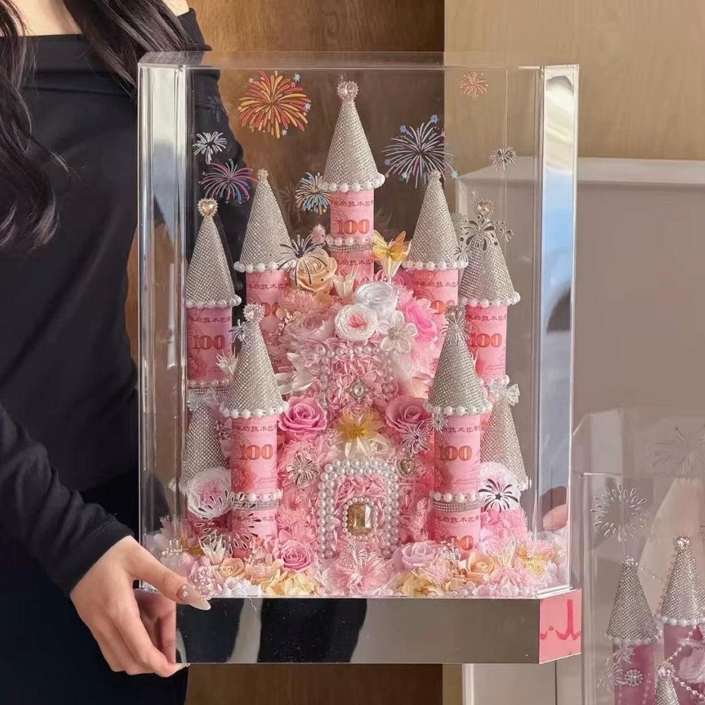 Lohsister Ready-Made Rhinestone Castle Roof – 2 Pieces per Pack