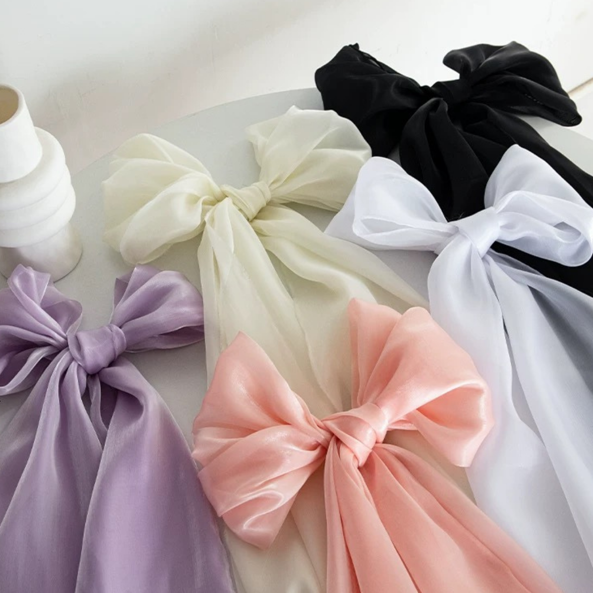 LohSister 20CM x 1.2M French Pearl Yarn For Crafts Bow Handmade Gift Wrapping Wedding Decorative Ribbon